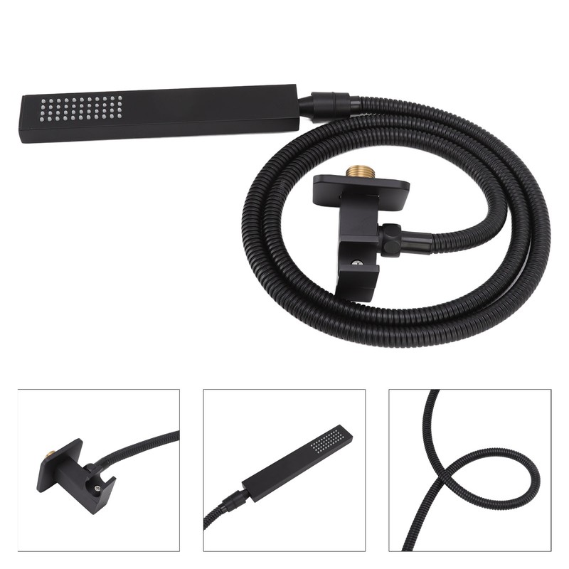 Wall Mounted Shower Set Black High Pressure Shower Head with