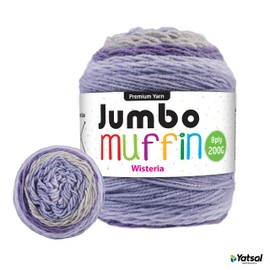 Yatsal Jumbo Muffin 8-Ply Premium Knitting Yarn 200 g, Wisteria