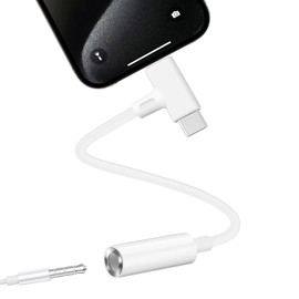 3.5mm to Type-C or Lightning Phone 2-in-1 Converter Earphone Jack (2025 New) Allows for Calling with Type-C, Music Adjustment, Equipped with 16 bit/48 kHz, Hi-Fi Sound Quality, Remote Control Calls