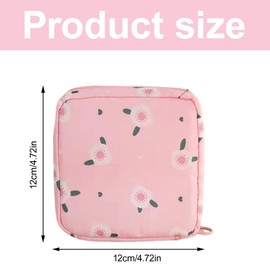 Pack of 2 Tampon Sanitary Pads Storage, Portable Tampon Bag Organiser for Women and Girls, Pink