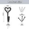NiCola Black Hooks, Cast Iron Coat Hook, Handmade Decorative Wall