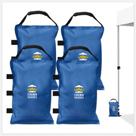 CROWN SHADES Sand Bags for Canopy Legs (150LBS) Sandbags for Weight - Sandbags for Canopy Tent, Canopy Tent Weights, Pop Up Tent Weights - Canopy Weight Bags, Blue