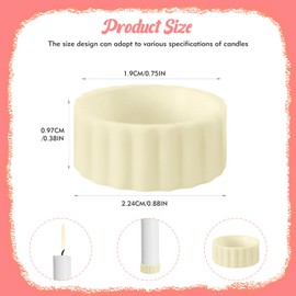 10 Pcs Rubber Candle Grippers, Non-Slip Candle Holder Adapter Candle Drip Protectors, Vertical-Fixing Silicone Candle Rings, Decorative Stabilizer for Tapers and Candles