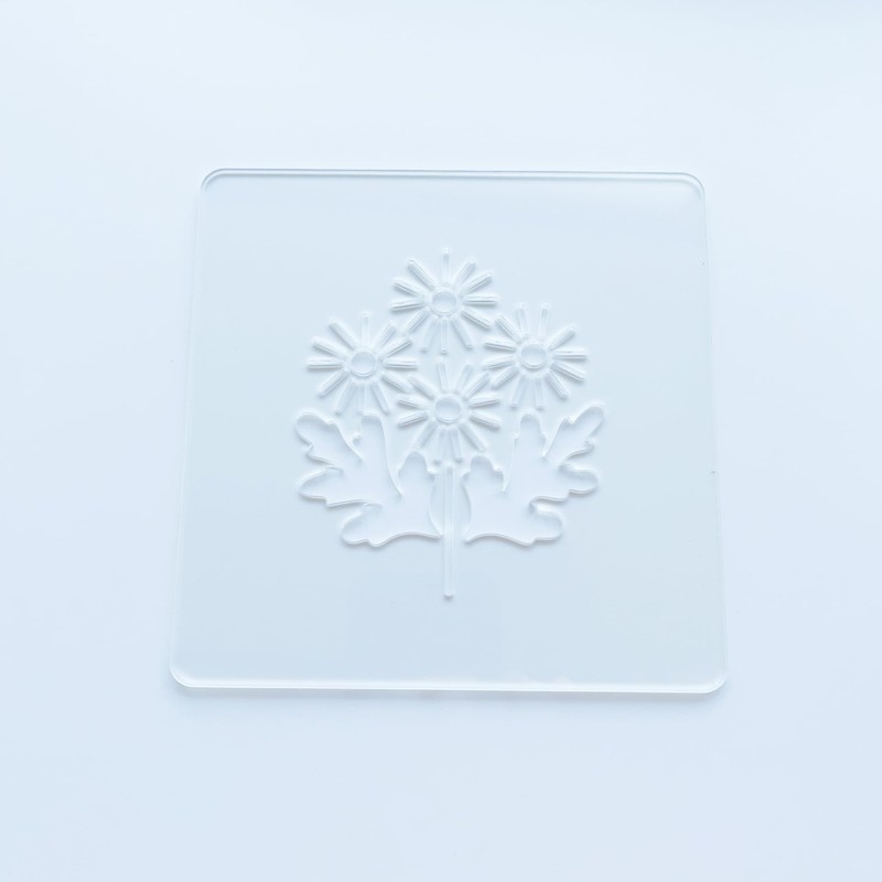 Clear Acrylic Sashiko Stencil, Sashiko Stencil with Flower Pattern for