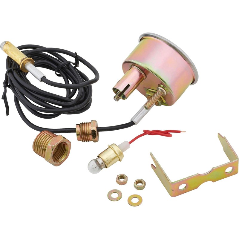 Speedway Motors 3-Gauge Set with Brushed Aluminum Panel Includes Oil