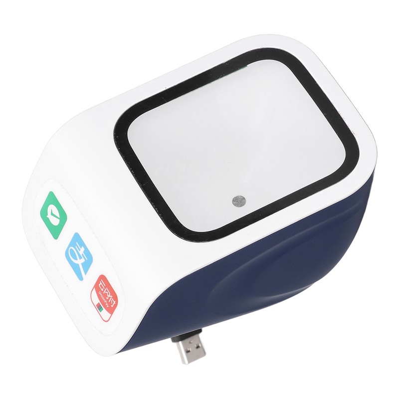 Desktop Barcode Scanner Voice Prompts Large Window QR Barcode Scanner