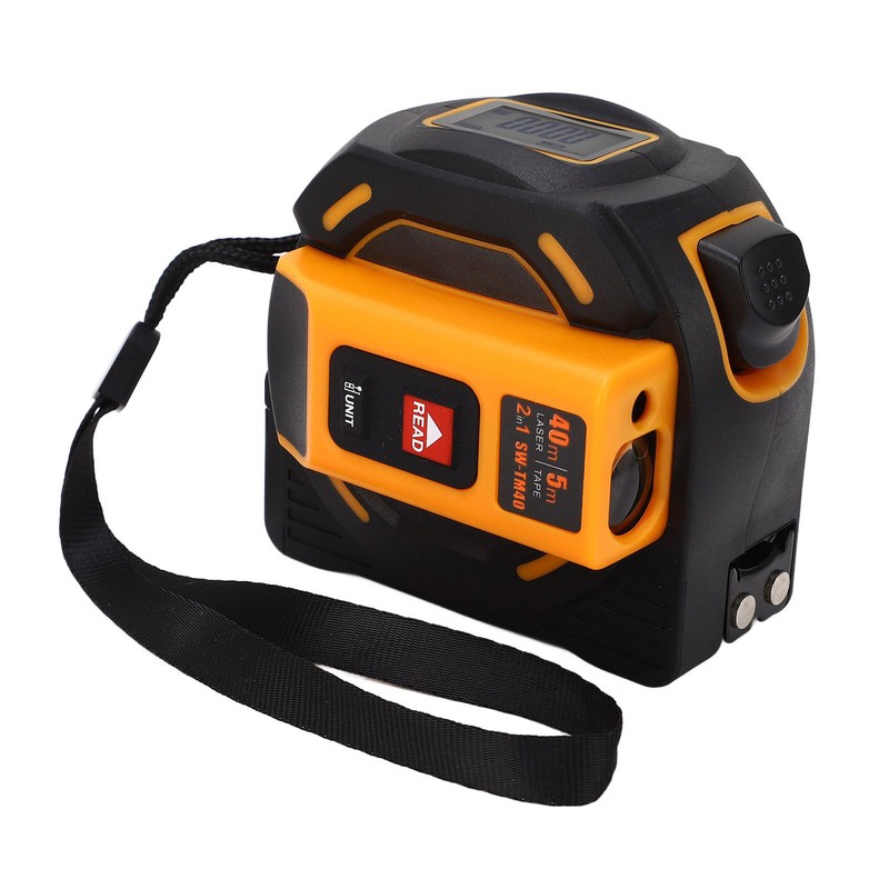 Laser Tape Measure High Accuracy ABS Housing Manganese Steel Digital