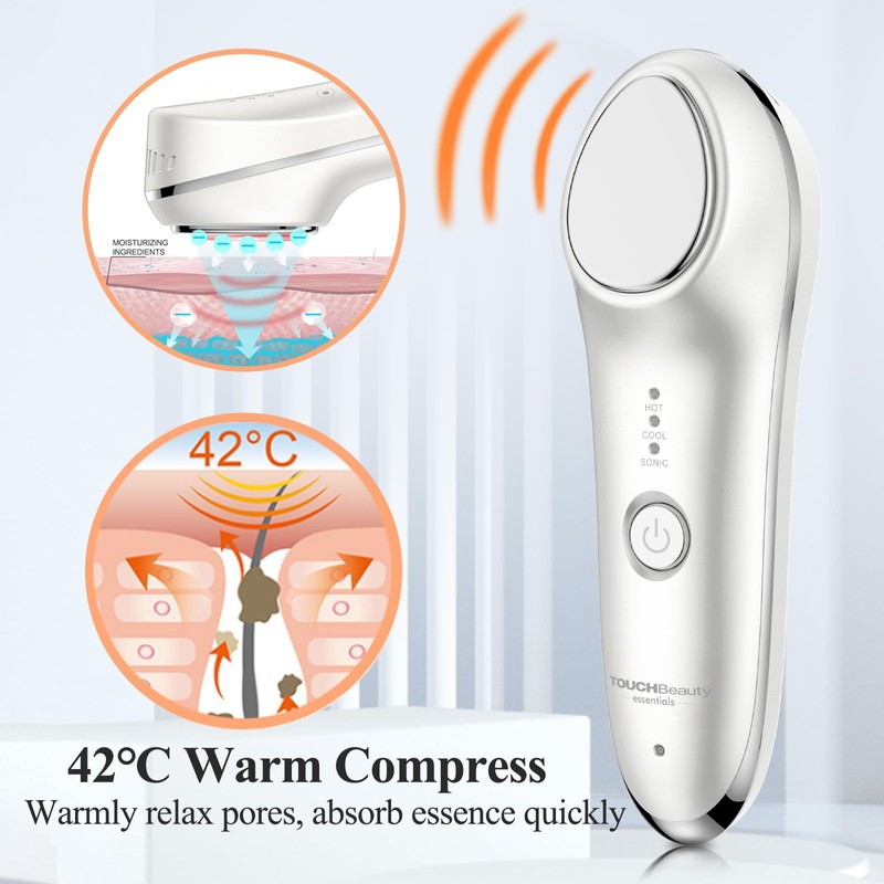 TOUCHBeaty AG-1389EU Hot and Cold Face Massage Device with Vibration