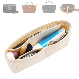 TUKYWAN Felt Purse Organizer Insert for GG Marmont Matelasse Shoulder Bag Long champ le pliage,Mini Handbags Organizer Tote Liner Pouch for Women Inner Bladder Bag Storage Bag