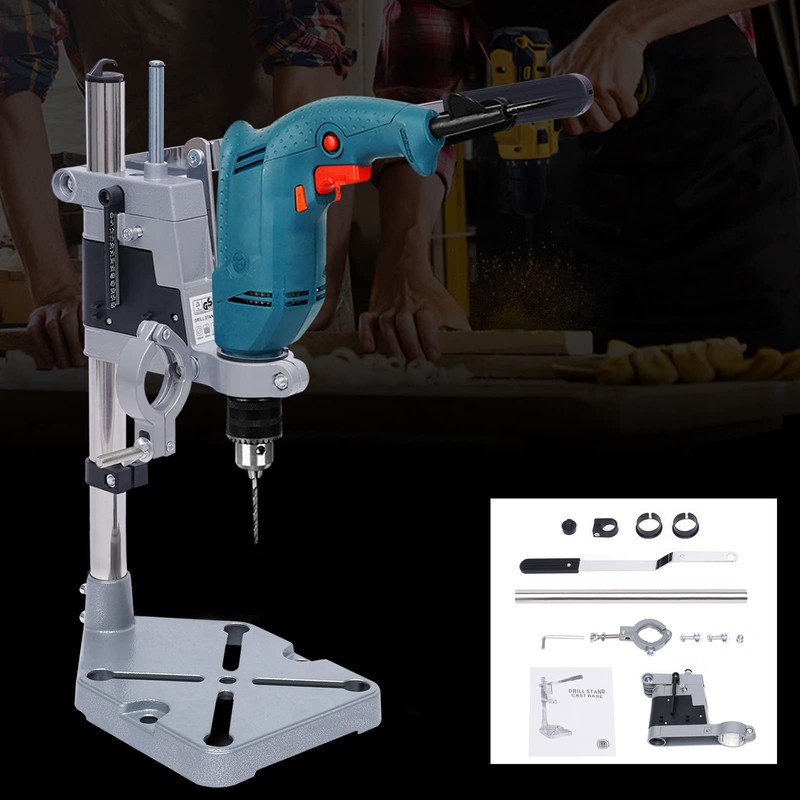 Portable Drill Press Stand for hand drill,Dual-hole Electric Adjustable Drill