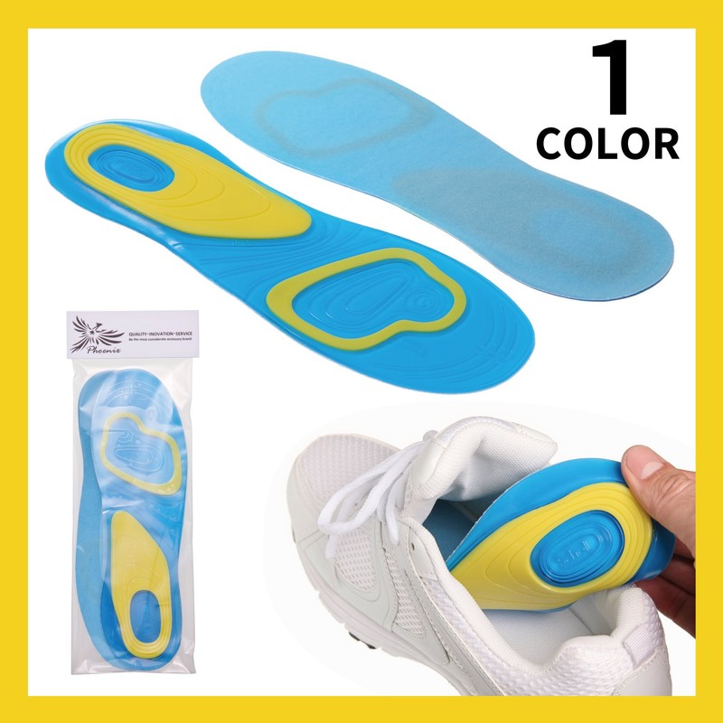 PhoenixSole Insole, Sports Gel Cushion, Footbed, Shock Absorption, Flexible, High