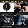 VLAND Pair D2H LED Headlight Bulbs 50W 6000K 4500LM Fit
