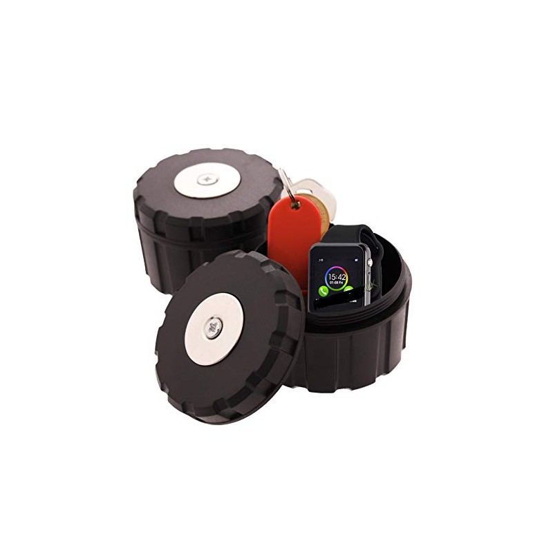 Round Magnetic Hidden Safe Stash Secret Storage Box Container For