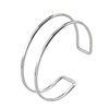 Hebterrka Minimalist Bangle Layered Bangle Bracelet Upper Bangle, silver