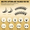 QUEWEL Lash Clusters 320Pcs Cluster Lashes 40D+50D C Curl Lash