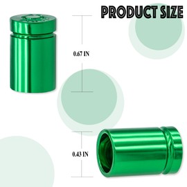 MEAJOO 8PCS Bullet Shell Tire Valve Stem Caps, Leak-Proof Air Caps Cover, Airtight Aluminum Alloy Dust-Proof Car Accessories, Universal for Cars, SUVs, Bikes, Trucks and Motorcycles (Green)