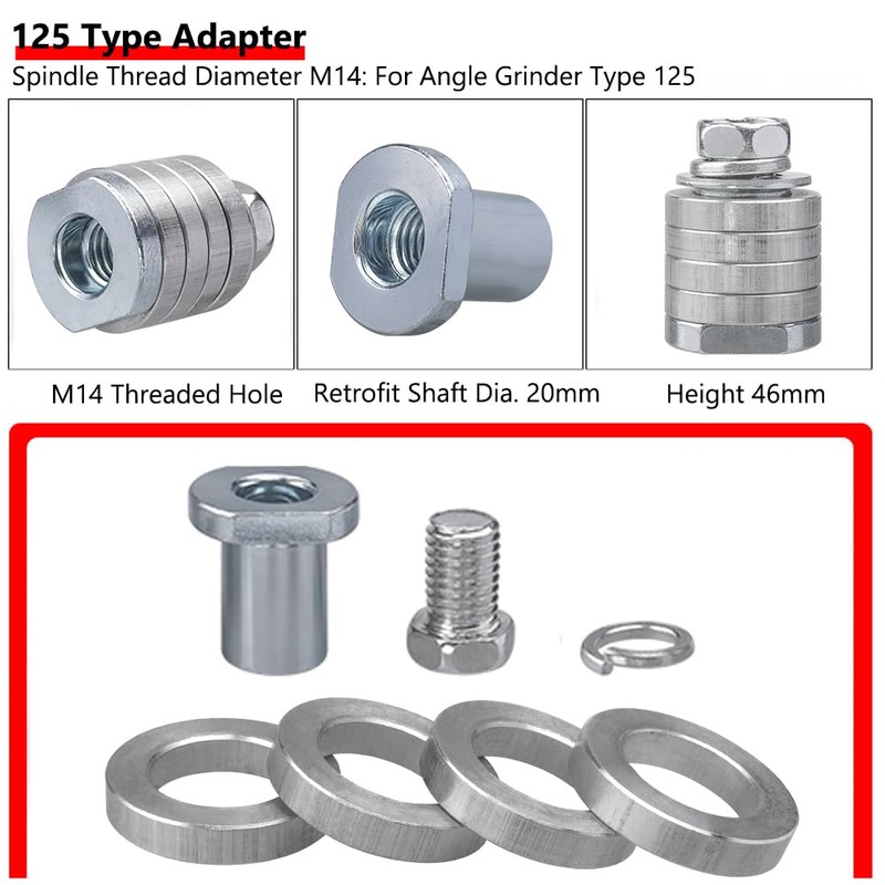 Gasea M14 Angle Grinder to Grooving Machine Adapter Conversion Head