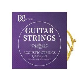 Nirvruxs Acoustic Guitar Strings Set, Gauges: 0.10, 0.12, 0.09, 0.10, 0.12 (1PACK-OAT)