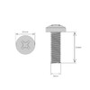M5 (5mm x 10mm) Pozi Pan Head Machine Screws -
