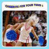 100pcs Pom Poms Cheerleading Blue Metallic Cheerleader Pom Poms with