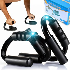 Retoo Push-up Handles Set of 2, Push-up Stand with Non-Slip Handles and Rubber Pads, Lightweight, Portable and Solid Construction Push-up Handles, Push-up Bars for Comprehensive Training