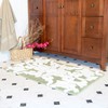 Chesapeake Iron Gate 2Pc. Green & White Scroll Bath Rug