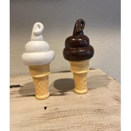 Handmade Faux Swirl  Ice Cream Cone