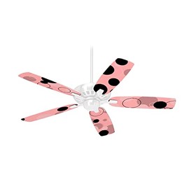 Lots of Dots Pink on Pink - Ceiling Fan Skin Kit fits most 42 inch fans (FAN and BLADES SOLD SEPARATELY)