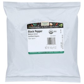 Frontier Herb Organic Black Pepper Medium Grind, USDA Certified Organic, 16 Ounce (Pack of 1)