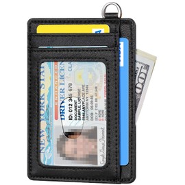 FurArt Credit Card Holder Wallet, Slim RFID Blocking Minimalist Women's Card Wallet