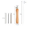 Punch Embroidery Kit Embroidery Punch Needle Threader Tool, 5Pcs Punch