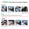 ORRIFY Rear Windshield Wiper Blade Arm Set for Toyota Prius
