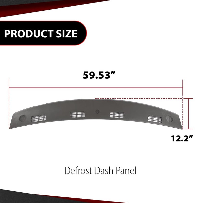 CROSSDESIGN Upper Dashboard Panel Dash Cover Plastic Compatible with Dodge