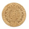 NOVICA Yellow Archaeological Theme Ceramic Advent Calendar Wall Plaque, Small