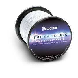 Seaguar Threadlock 16 Strand Hollow Core Braid, Hi-Vis White 600yd 100lb