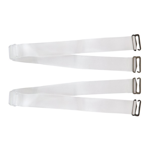 Fashion First Aid Clearly Gone: Invisible Clear Bra Straps Wide (20 mm), Quality Metal Hooks, 1 Pair