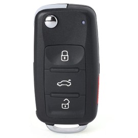 Keymall Car Key Fob Keyless Entry Remote Control for VW Volkswagen Jetta Passat 2017 2018 2019 FCC ID:NBGFS93N P/N:5K0837202BP ID48Chip 3+1 Buttons (with Keyless-go)