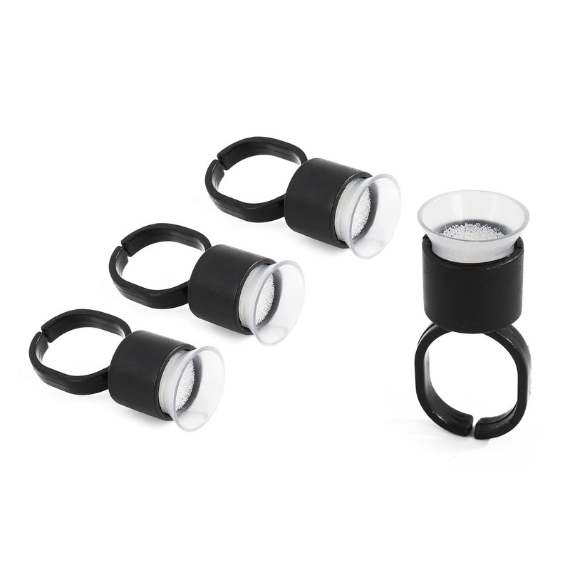 KingWei Ink Ring Cups,KingWei 50pcs Microblading Pigment Glue Rings with