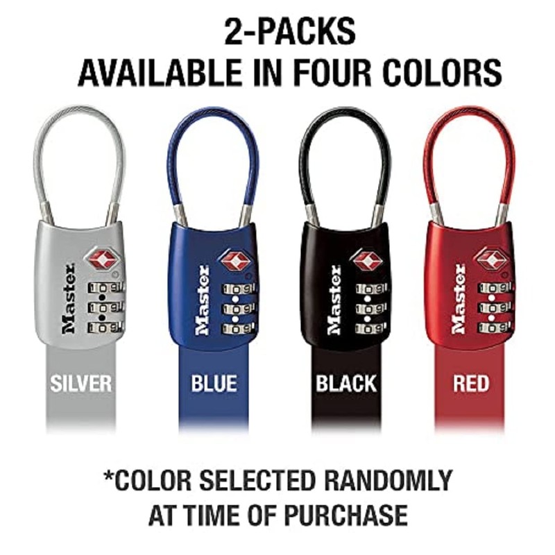 Master Lock Padlock, Set Your Own Combination TSA Locks for