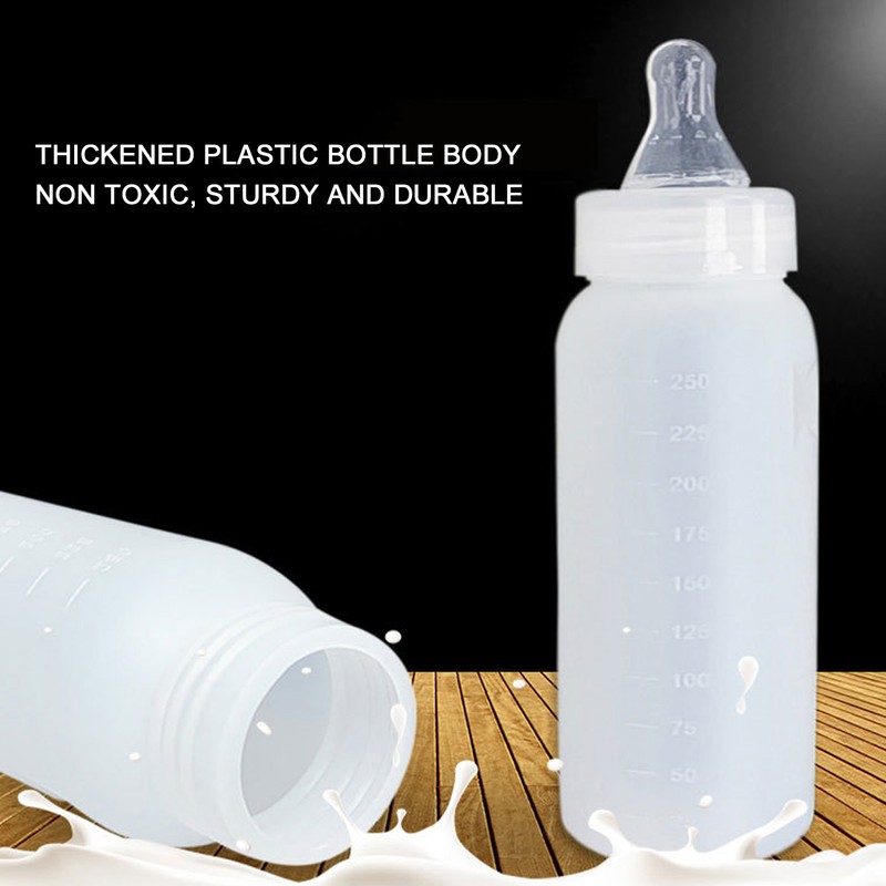 10pcs Small Animal Feeding Bottle Soft Silicone Nipple Thickened Pet