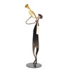Trumpet Player Figurine Modern Abstract Handcrafted Metal Musician Sculpture for