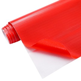 Self Adhesive PVC Net Clamping Cloth Repair Patch, Waterproof Repair Tape Patch, Canvas Fabric Leather Nylon Tent Tarpaulin Faux Leather Repair Refurbished Patch (Red, 15.7x59 inch)