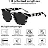 Miwasion Classic Polarized Square Sunglasses for Trendy Cute Women with