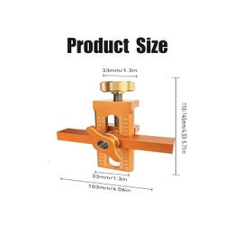 Taicols Cabinet Door Installation Locator, Adjustable Door Hinge Fixture for Cabinet Door Installation, Aluminum Alloy Drillable Drill Bit, Suitable for Most Cabinet Doors
