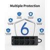 8-Way Power Strip with Surge Protection and 2 m Cable