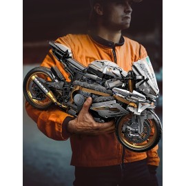 Unbranded 1: 5 Platinum Motorcycle Building Blocks Model Easy Assembly Perfect Gift