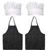 XZSKD 4pcs Chef hat, chefs hat,chef apron, for Adults Adjustable
