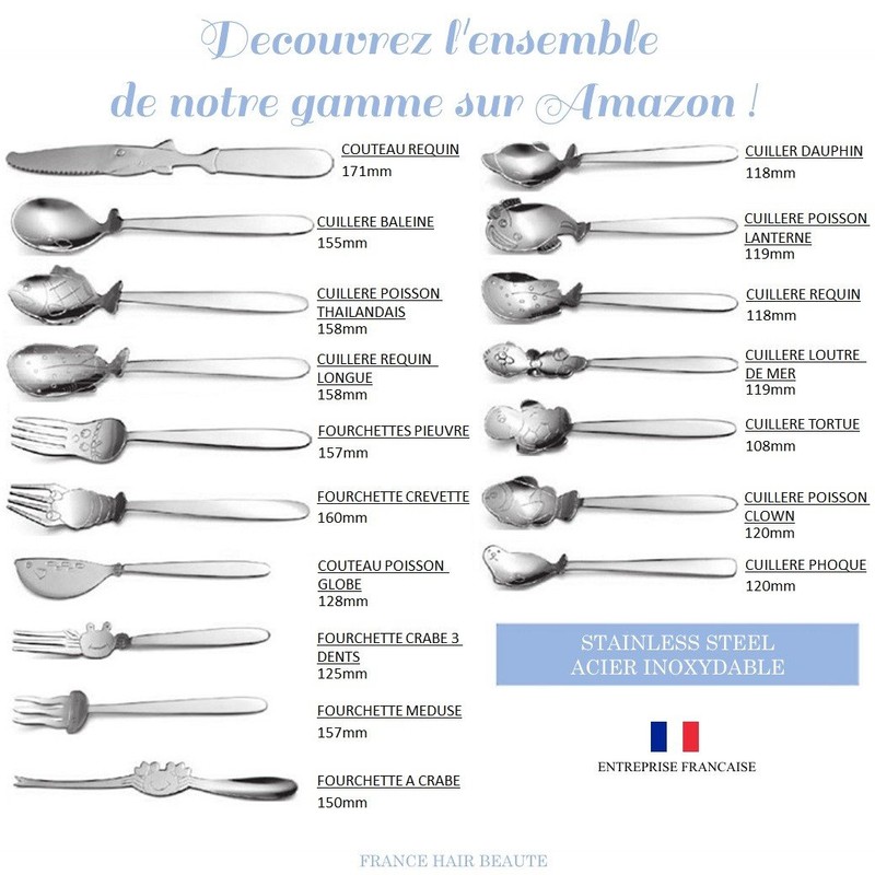 Shark spoon sea universe covered table, shark design fork, stainless