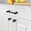Amerdeco 10 Pack Matte Black Cabinet Pulls 3.75 Inch Hole