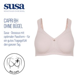 SUSA 8107-249 Women's Capri Nude Non-Padded Non-Wired Support Coverage Moulded Full Cup Bra 38B